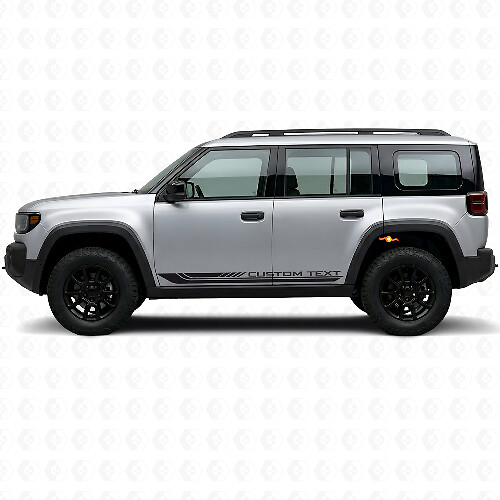 Adesivo in Vinile con Strisce Laterali Curve a Scacchi per Jeep Recon 2026+_1