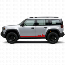 Adesivo laterale in vinile a strisce sottili con montagne per Jeep Recon 2026+_3
