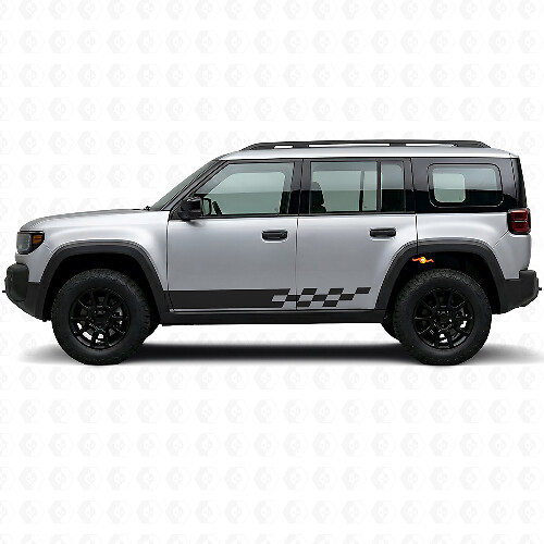 Adesivo Laterale in Vinile con Strisce a Scacchi per Jeep Recon 2026+