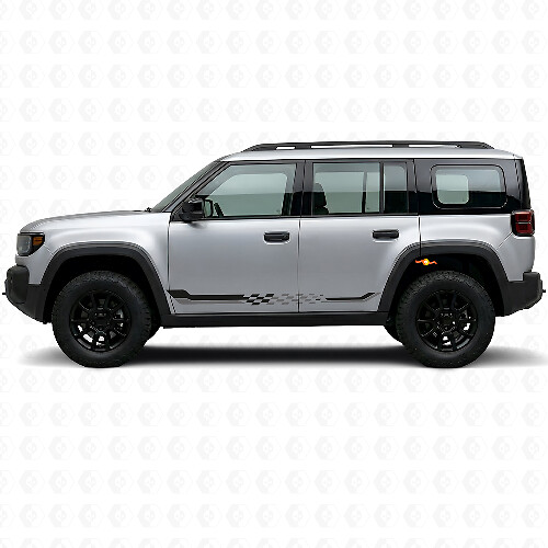Adesivo in Vinile con Strisce Laterali a Bandiera a Scacchi per Jeep Recon 2026+_1
