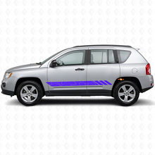 Adesivo Laterale in Vinile con Strisce Stile Topografico per Jeep Compass 2007-2016_2