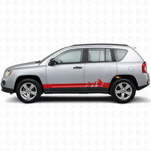 Adesivo laterale in vinile con larghe strisce montuose per Jeep Compass 2007-2016_3