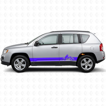 Adesivo in vinile a strisce stile montagne laterali per Jeep Compass 2007-2016_2