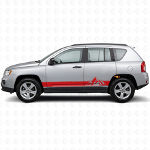 Adesivo in vinile a strisce stile montagne laterali per Jeep Compass 2007-2016_3