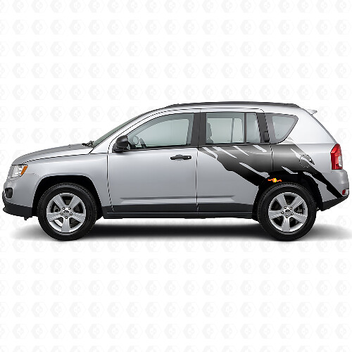 Adesivo in Vinile Grafica Spruzzi di Fango Laterale Posteriore per Jeep Compass 2007-2016