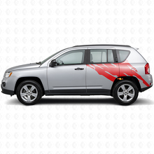 Adesivo in Vinile Grafica Spruzzi di Fango Laterale Posteriore per Jeep Compass 2007-2016_3