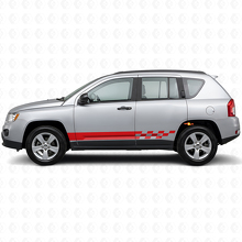 Adesivo Vinile Laterale a Bande a Scacchi per Jeep Compass 2007-2016_3