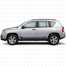 Adesivo in Vinile a Strisce Laterali Stile Racing per Jeep Compass 2007-2016_3