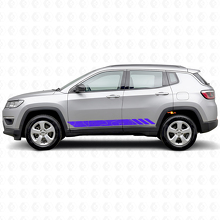 Adesivo laterale in vinile con strisce stile topografico per Jeep Compass 2016+_2