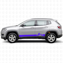 Adesivo in Vinile a Strisce Laterali Stile Montagne per Jeep Compass 2016+_2