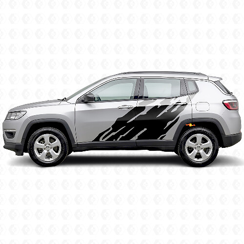 Adesivo in Vinile Laterale con Grafica Schizzi di Fango per Jeep Compass 2016+_1