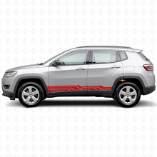 Adesivo laterale in vinile con strisce intrecciate per Jeep Compass 2016+_3