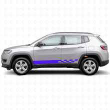 Adesivo Laterale a Strisce a Scacchi per Jeep Compass 2016+_2