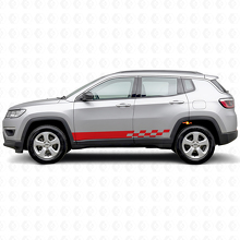Adesivo Laterale a Strisce a Scacchi per Jeep Compass 2016+_3
