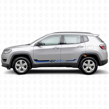 Adesivo in Vinile con Strisce Laterali a Scacchiera per Jeep Compass 2016+_2