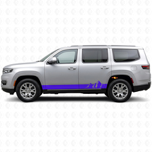 Adesivo laterale in vinile a strisce larghe con montagne per Jeep Wagoneer 2022+_2