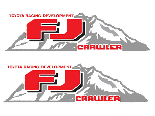 Coppia di Adesivi Laterali in Vinile Stile TRD per Toyota FJ Cruiser FJ Crawler Mountain