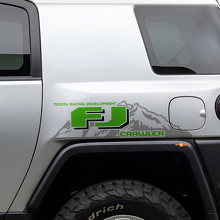 Coppia di Adesivi Laterali in Vinile Stile TRD per Toyota FJ Cruiser FJ Crawler Mountain_3