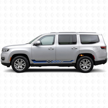 Adesivo in Vinile a Strisce Laterali a Scacchi per Jeep Wagoneer 2022+_2