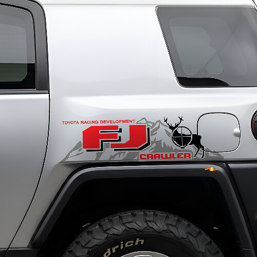 Kit di Adesivi Laterali in Vinile FJ Crawler Mountain Deer per Toyota FJ Cruiser