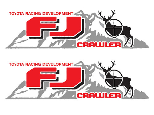 Toyota FJ CRAWLER Mountain Deer Hunter Decal TRD racing lato sviluppo adesivo decalcomania in vinile #2