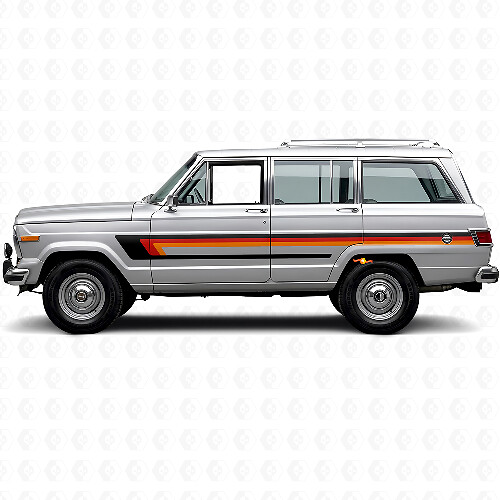 Adesivo Vinile a Tre Strisce per Porta Jeep Wagoneer 1963-1991_1