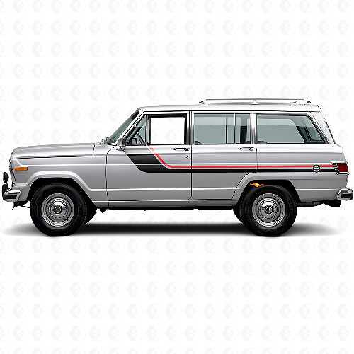 Adesivo Vinile Laterale a Strisce Gemelle per Jeep Wagoneer 1963-1991_1
