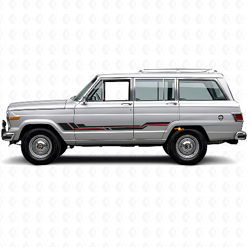 Adesivo in Vinile con Linee Curve per Parafango Laterale Jeep Wagoneer 1963-1991_1