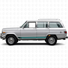 Adesivo laterale vintage a strisce dritte per Jeep Wagoneer 1963-1991_2