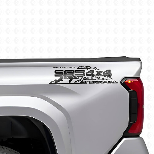 Set di adesivi in vinile SR5 4x4 All Terrain Mountain Side per camion Toyota