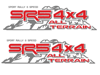 TOYOTA SR5 4X4 ALL TERRAIN DECAL Adesivo decalcomania in vinile laterale per lo sviluppo delle corse Mountain TRD
