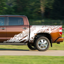 Adesivo Vinile Laterale Stile Spruzzi di Fango per Toyota Tundra_2