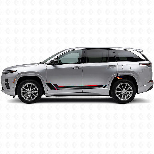 Adesivo in Vinile a Doppie Strisce per Minigonne per Jeep Wagoneer S 2024+_1