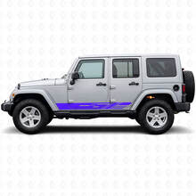 Adesivo in Vinile con Strisce Laterali Decorate per Jeep Wrangler JK 2007-2018_2