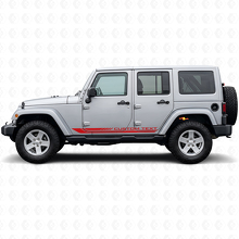 Adesivo in Vinile con Strisce Laterali Curve a Scacchi per Jeep Wrangler JK 2007-2018_3