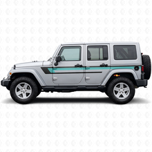 Adesivo in vinile con tripla striscia per porta Jeep Wrangler JK 2007-2018_2