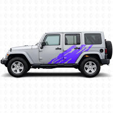 Adesivo Vinile Laterale Grafica Spruzzi di Fango per Jeep Wrangler JK 2007-2018_2