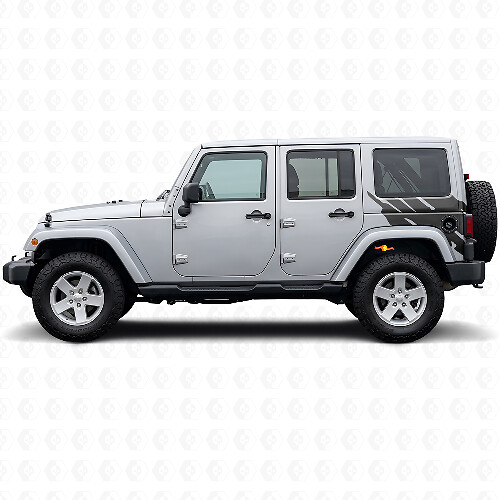 Adesivo in vinile grafico schizzi di fango posteriore per Jeep Wrangler JK 2007-2018_1
