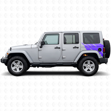 Adesivo in vinile grafico schizzi di fango posteriore per Jeep Wrangler JK 2007-2018_2