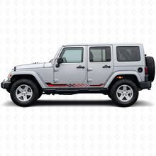 Adesivo in vinile con strisce laterali a scacchi per Jeep Wrangler JK 2007-2018_3