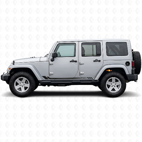 Adesivo laterale a strisce a nido d'ape per Jeep Wrangler JK 2007-2018_1