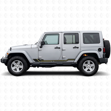 Adesivo in Vinile per Battitacco a Linee Curve per Jeep Wrangler JK 2007-2018_2