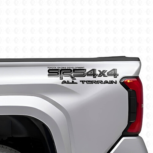 Set di Adesivi in Vinile per Sponde del Cassone 4x4 All Terrain SR5 per Camion Toyota