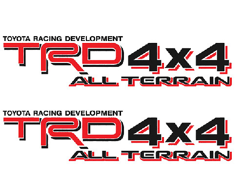 TOYOTA TRD 4X 4 ADESIVO TUTTO TERRENO MONTAGNA Adesivo in vinile laterale TRD Racing Development
