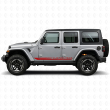 Adesivo in Vinile con Strisce Laterali Curve a Scacchiera per Jeep Wrangler JL 2018+_3