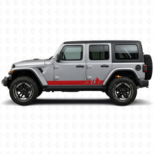 Strisce Larghe Montane Adesivo Laterale in Vinile per Jeep Wrangler JL 2018+_3