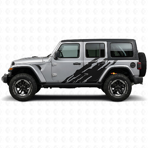 Adesivo Vinil Grafico Splash Fango Laterale per Jeep Wrangler JL 2018+_1
