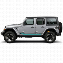 Adesivo in vinile con strisce laterali stile vintage per Jeep Wrangler JL 2018+_2