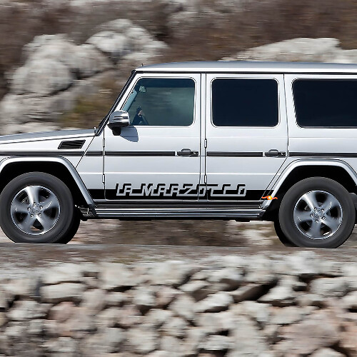Adesivo Vinile Laterale Personalizzato a Strisce da Corsa per Mercedes-Benz Classe G_1
