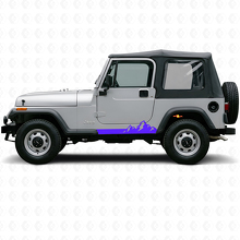 Adesivo Laterale in Vinile con Sottili Strisce a Montagna per Jeep Wrangler YJ 1987-1995_2